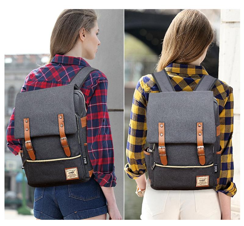 Vintage Oxford Travel Laptop Backpack