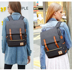 Vintage Oxford Travel Laptop Backpack