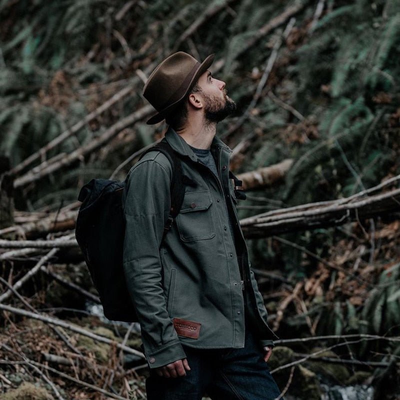 Vintage Waxed Canvas Rolltop Backpack