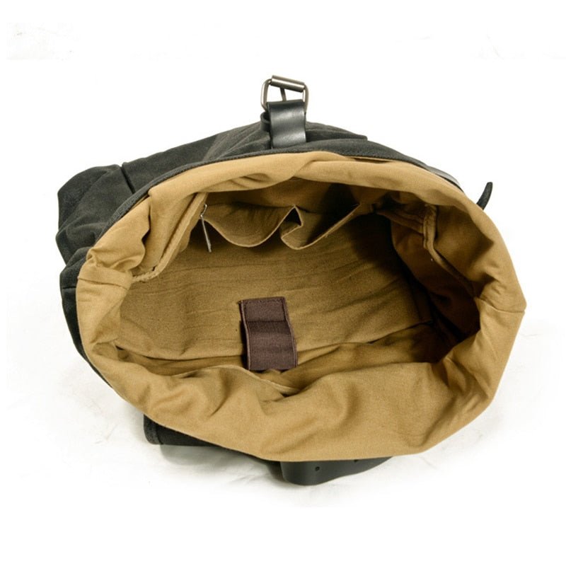 Vintage Waxed Canvas Rolltop Backpack