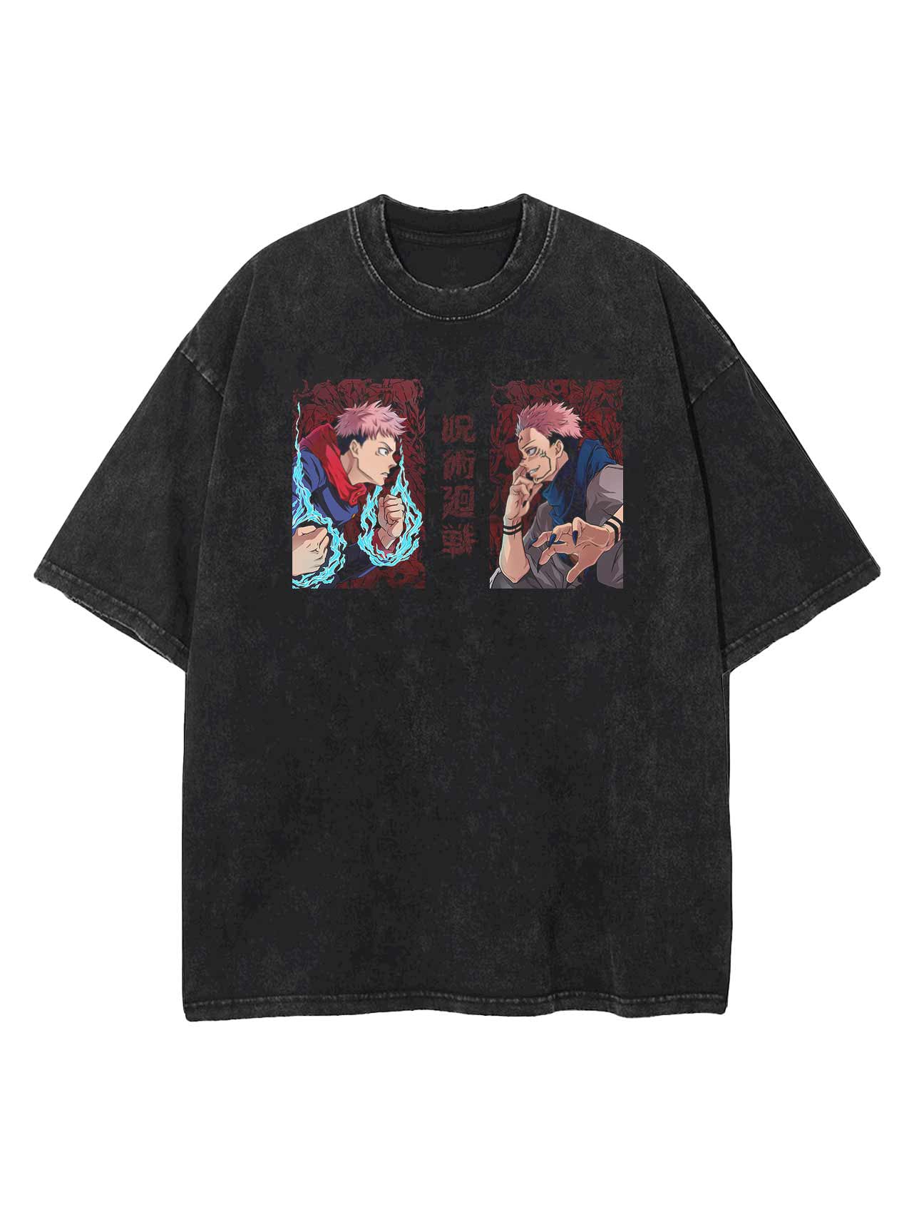 YUJI vs SUKUNA VINTAGE OVERSIZE TEE Kawaii Side