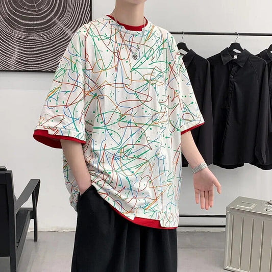 Abstract Streetwear T-Shirt - Kawaii Side