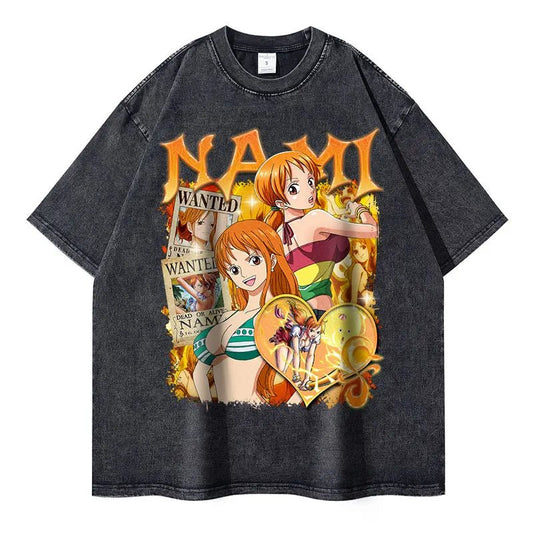 Anime Streetwear Vintage T-shirts - Kawaii Side