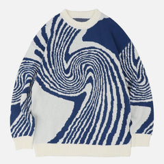 Artwork Print Knit Sweater - Kawaii Side