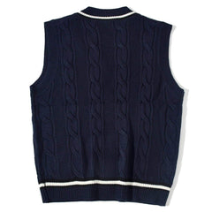 Bear Embroidered Knit Vest - Kawaii Side