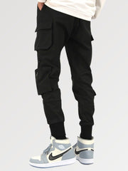 Black Streetwear Pants 'Shinshiro' - Kawaii Side