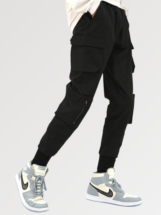 Black Streetwear Pants 'Shinshiro' - Kawaii Side