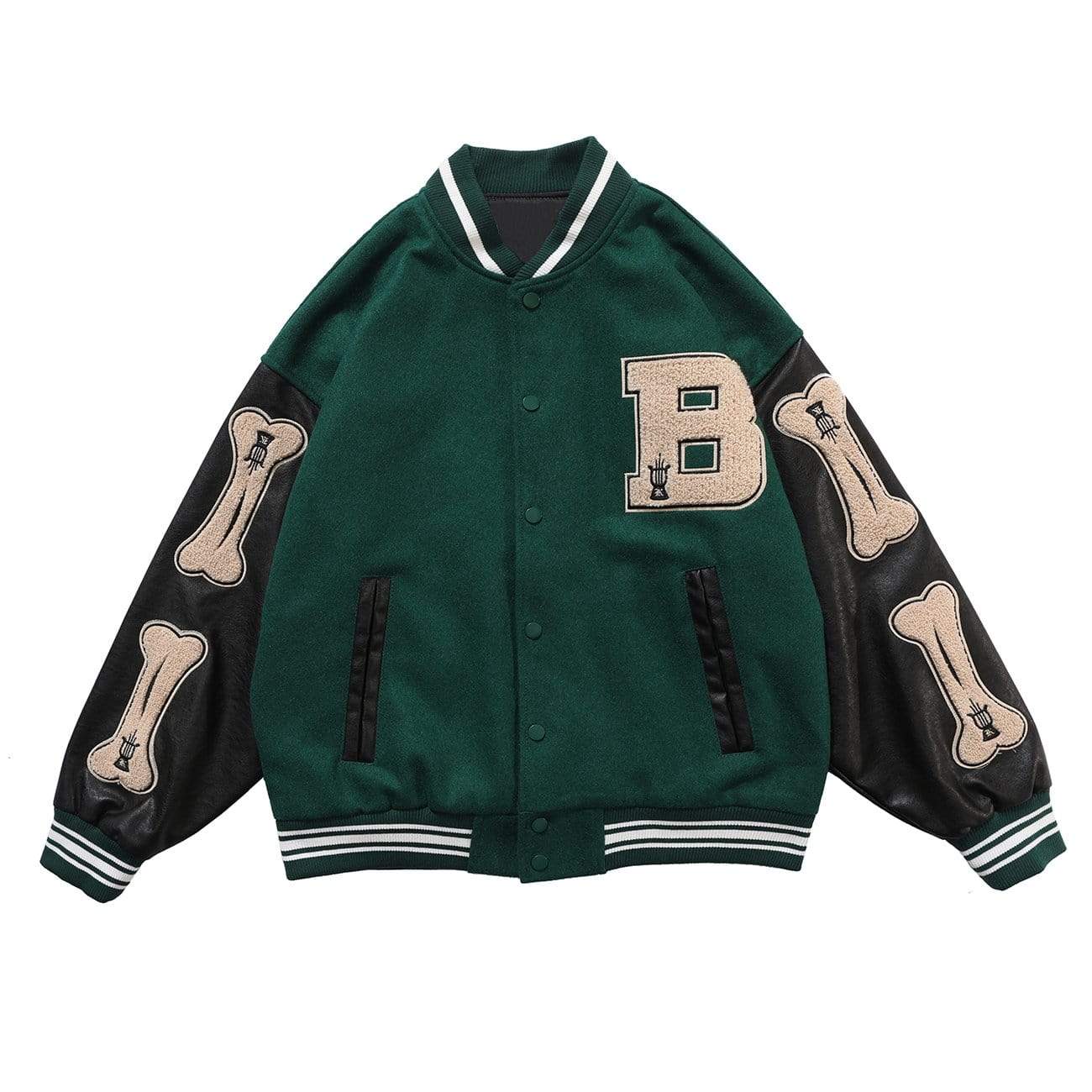 Bone Varsity Jacket - Kawaii Side