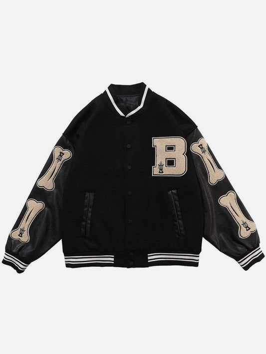 Bone Varsity Jacket - Kawaii Side