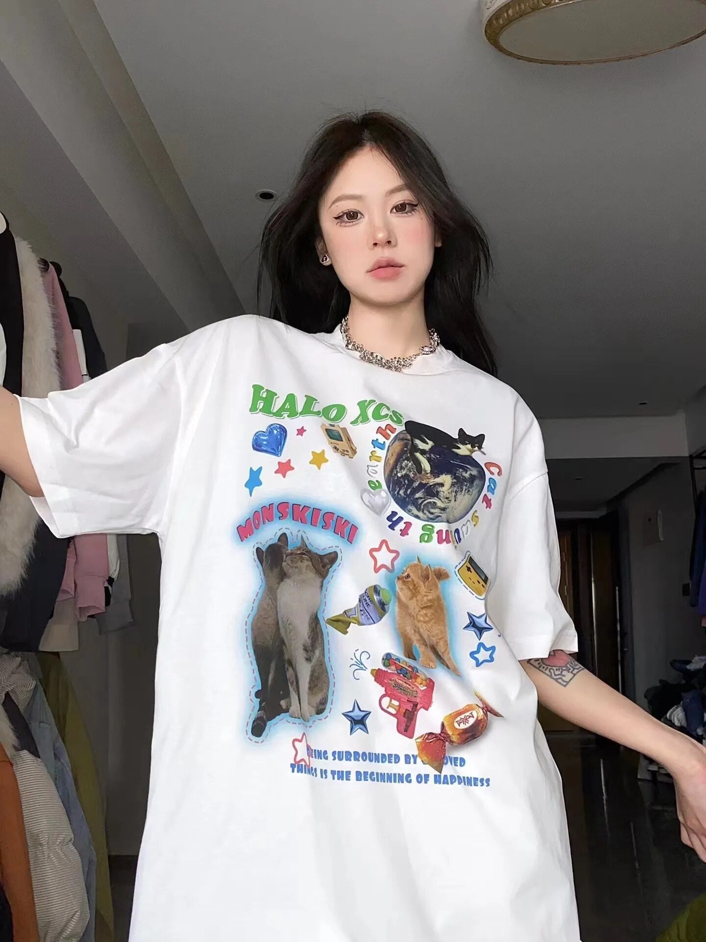 Candy Cat T-Shirt - Kawaii Side