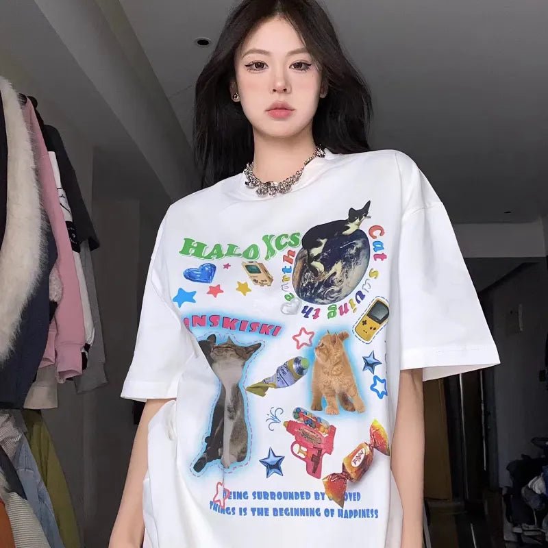 Candy Cat T-Shirt - Kawaii Side