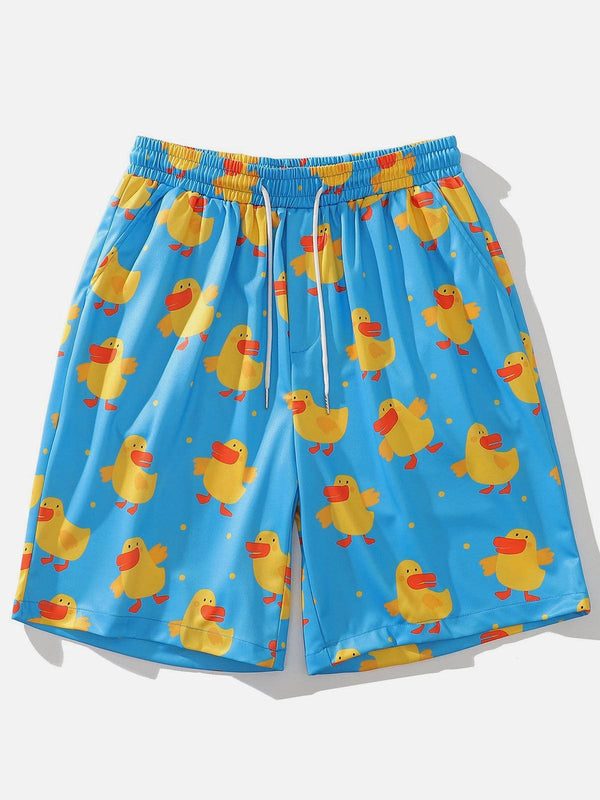 Cartoon Duck Shorts - Kawaii Side
