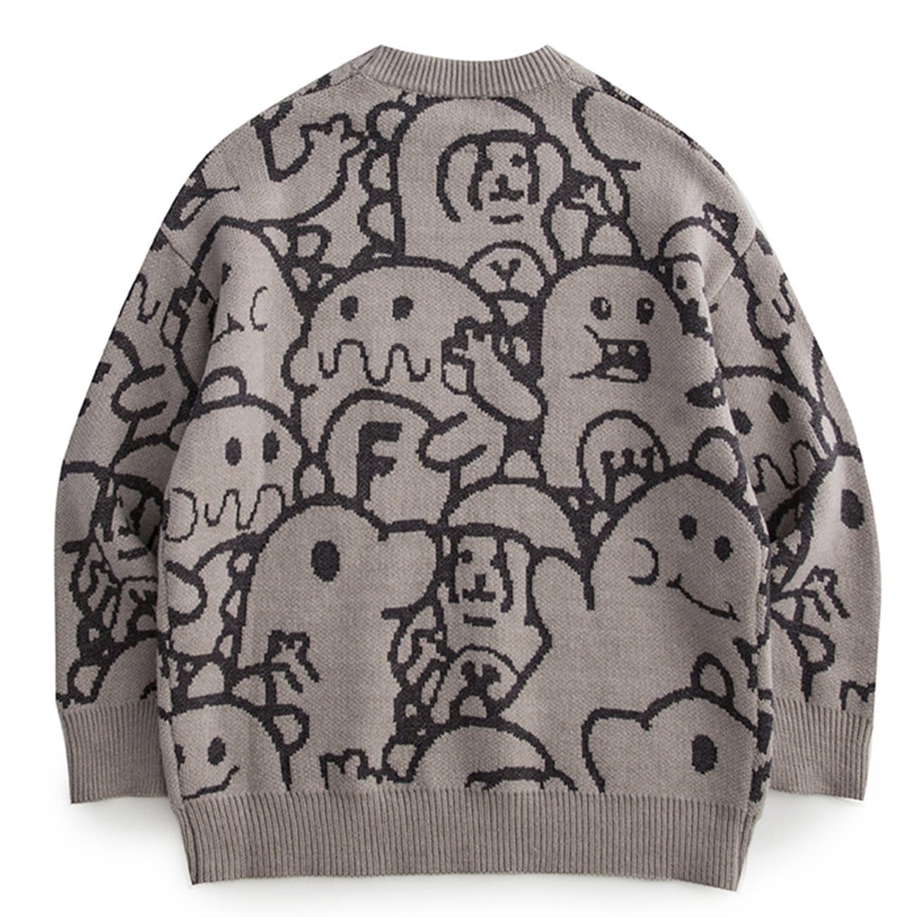 Cartoon Embroidery Knit Sweater - Kawaii Side