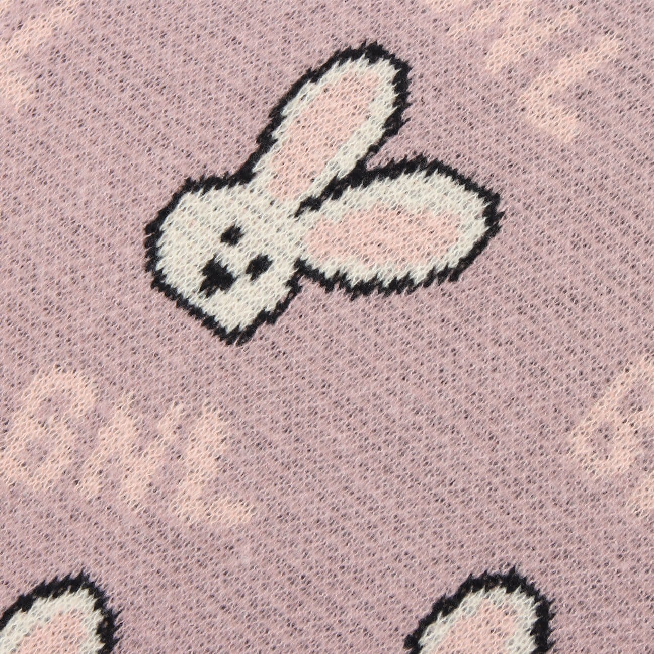 Cartoon Rabbit Head Print Knit Vest - Kawaii Side