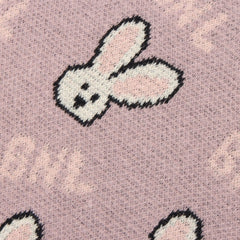 Cartoon Rabbit Head Print Knit Vest - Kawaii Side