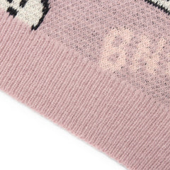 Cartoon Rabbit Head Print Knit Vest - Kawaii Side