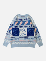 Cartoon Rabbit Knit Sweater - Kawaii Side