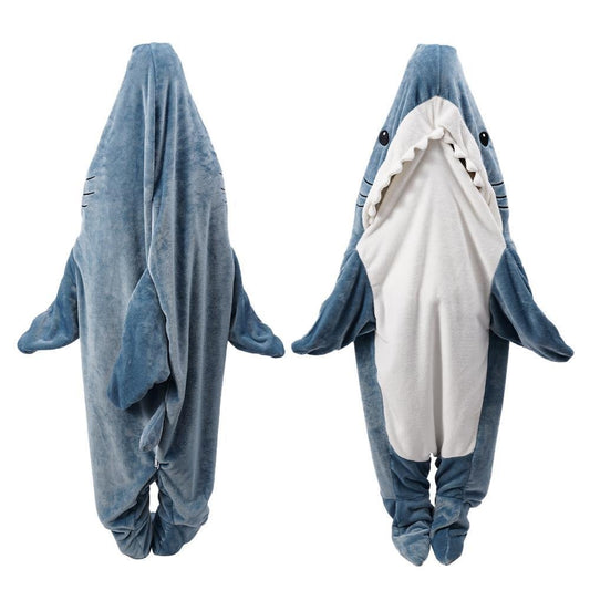 Cartoon Shark Hooded Blanket Pajamas - Kawaii Side