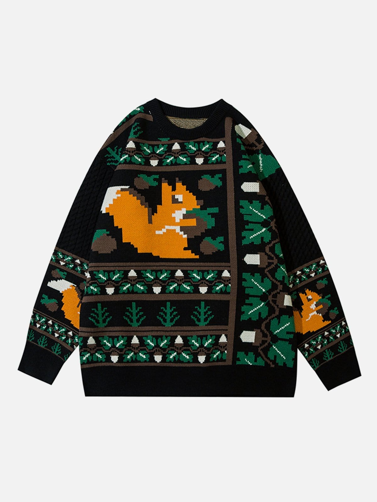 Cartoon Squirrel Knit Sweater - Kawaii Side