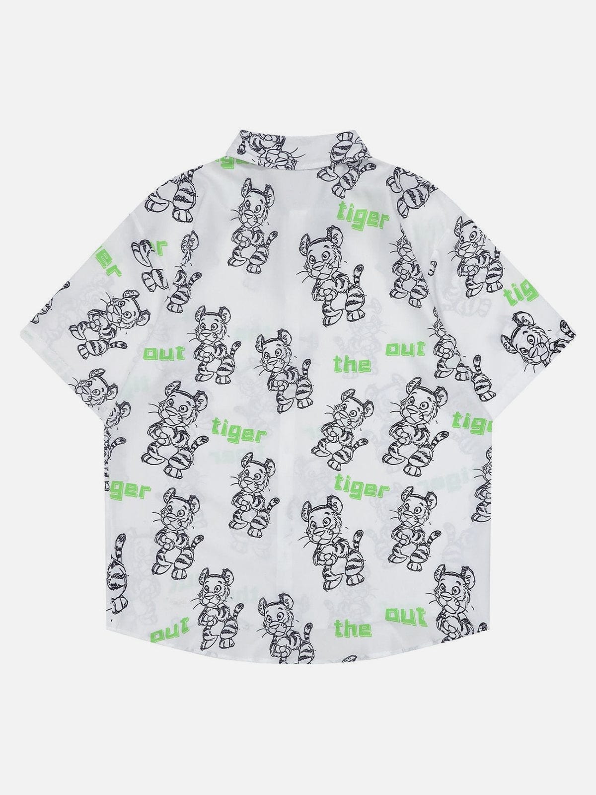 Cartoon Tiger Short Sleeve Shirts - Kawaii Side