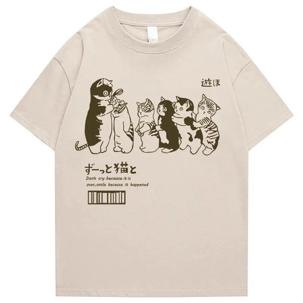 Cat Shower T-Shirt - Kawaii Side