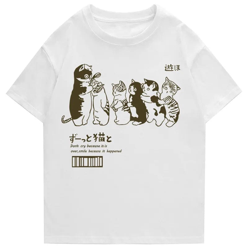 Cat Shower T-Shirt - Kawaii Side