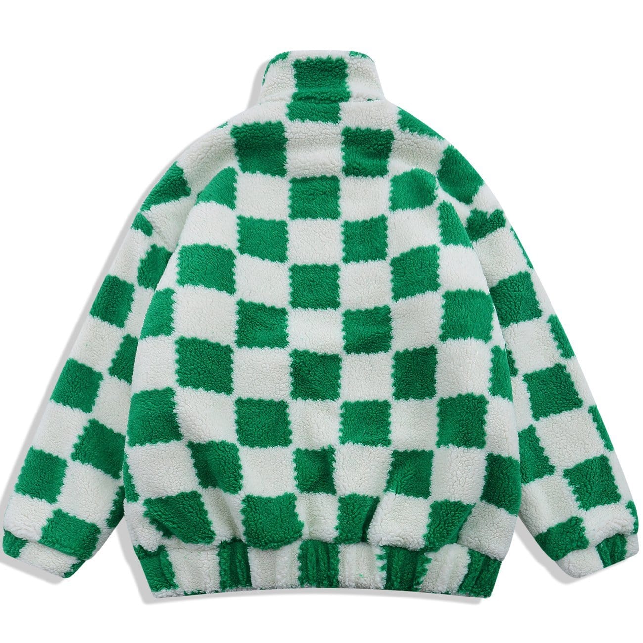 Checkerboard Sherpa Winter Coat - Kawaii Side