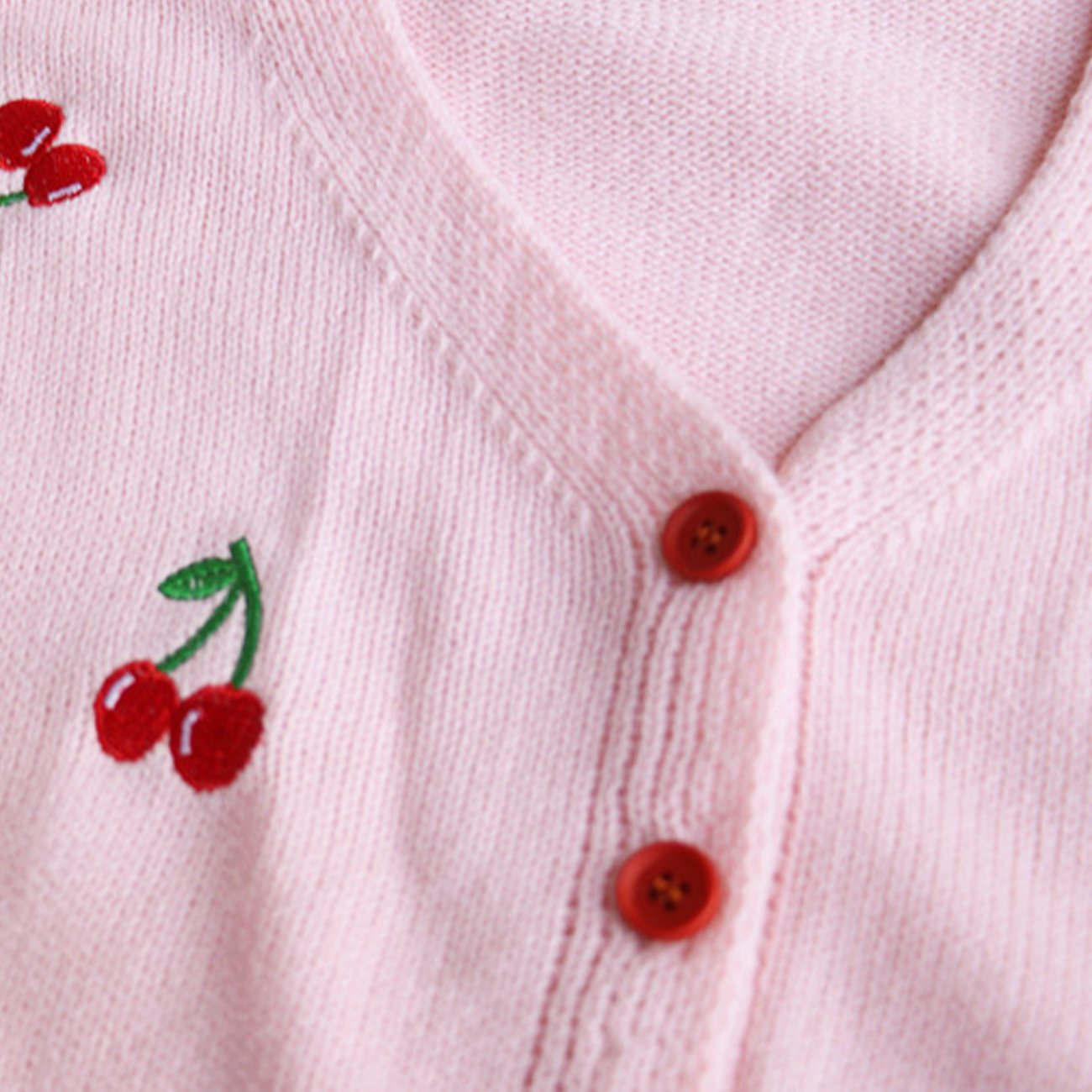 Cherry Embroidered Cardigan - Kawaii Side