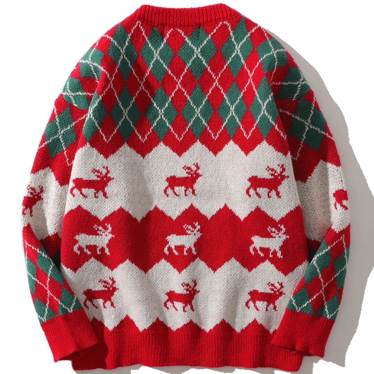 Christmas Elk Pattern Knit Sweater - Kawaii Side