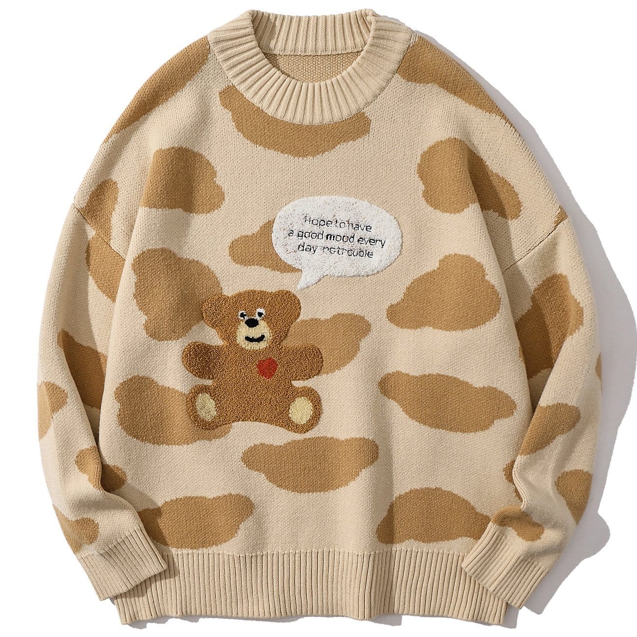 Cloud Bear Dialogue Knit Sweater - Kawaii Side