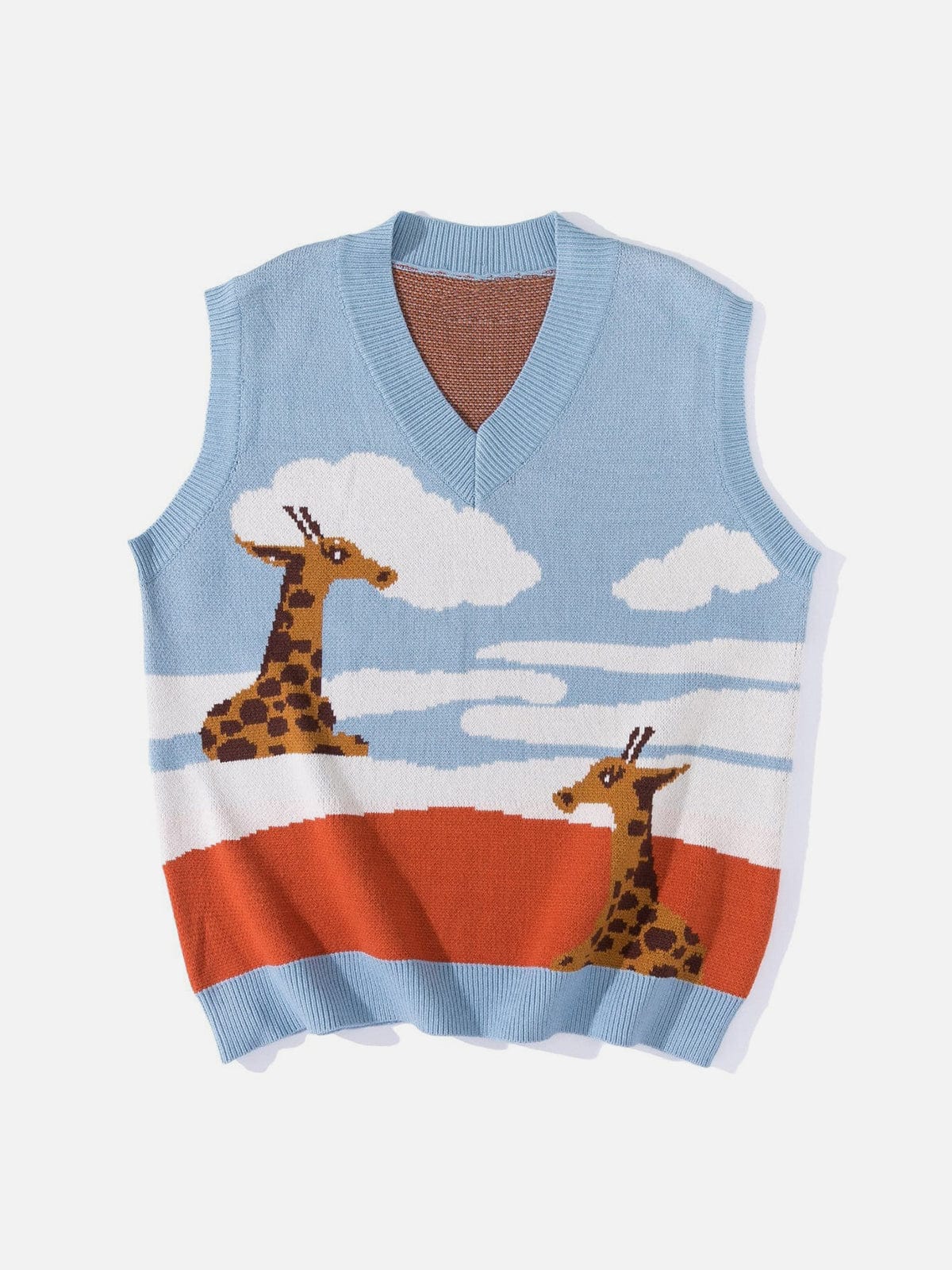 Cloud Giraffe Knit Vest - Kawaii Side