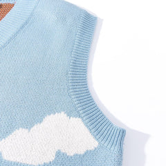 Cloud Giraffe Knit Vest - Kawaii Side