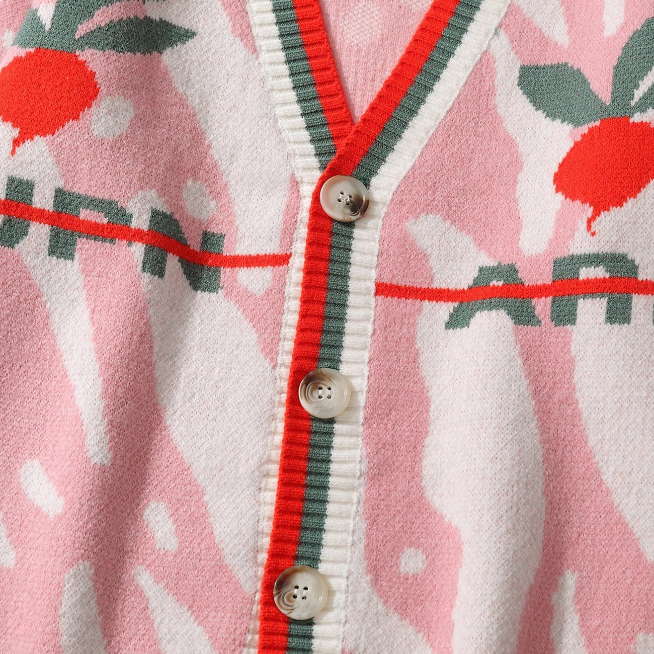 Contrast Zebra Pattern Cardigan - Kawaii Side