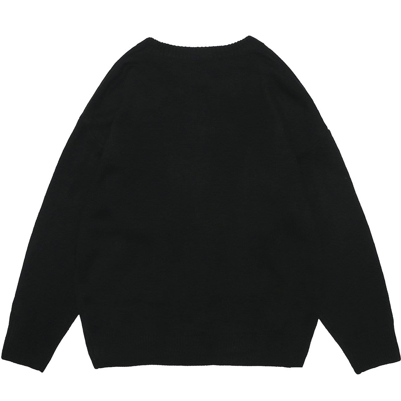 Cow Print Knit Sweater - Kawaii Side