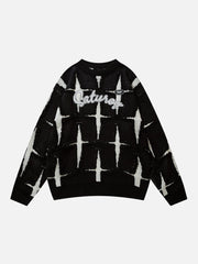 Cross Contrast Sweater - Kawaii Side