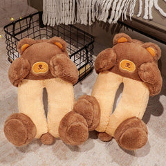 Cute Animals Plush Slippers - Kawaii Side