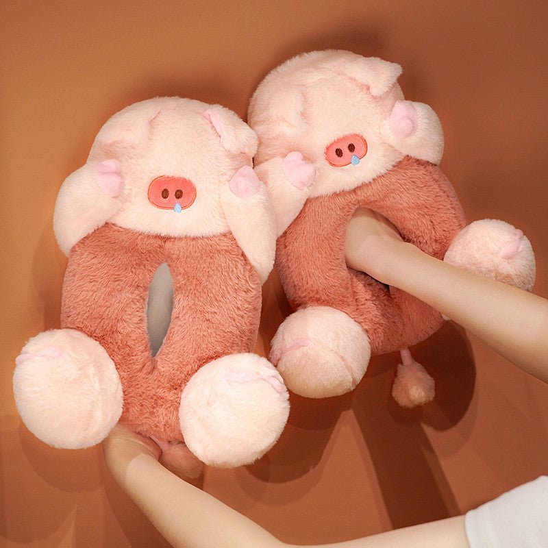 Cute Animals Plush Slippers - Kawaii Side