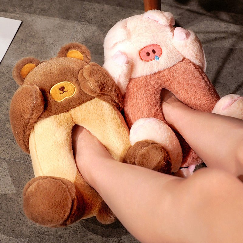 Cute Animals Plush Slippers - Kawaii Side