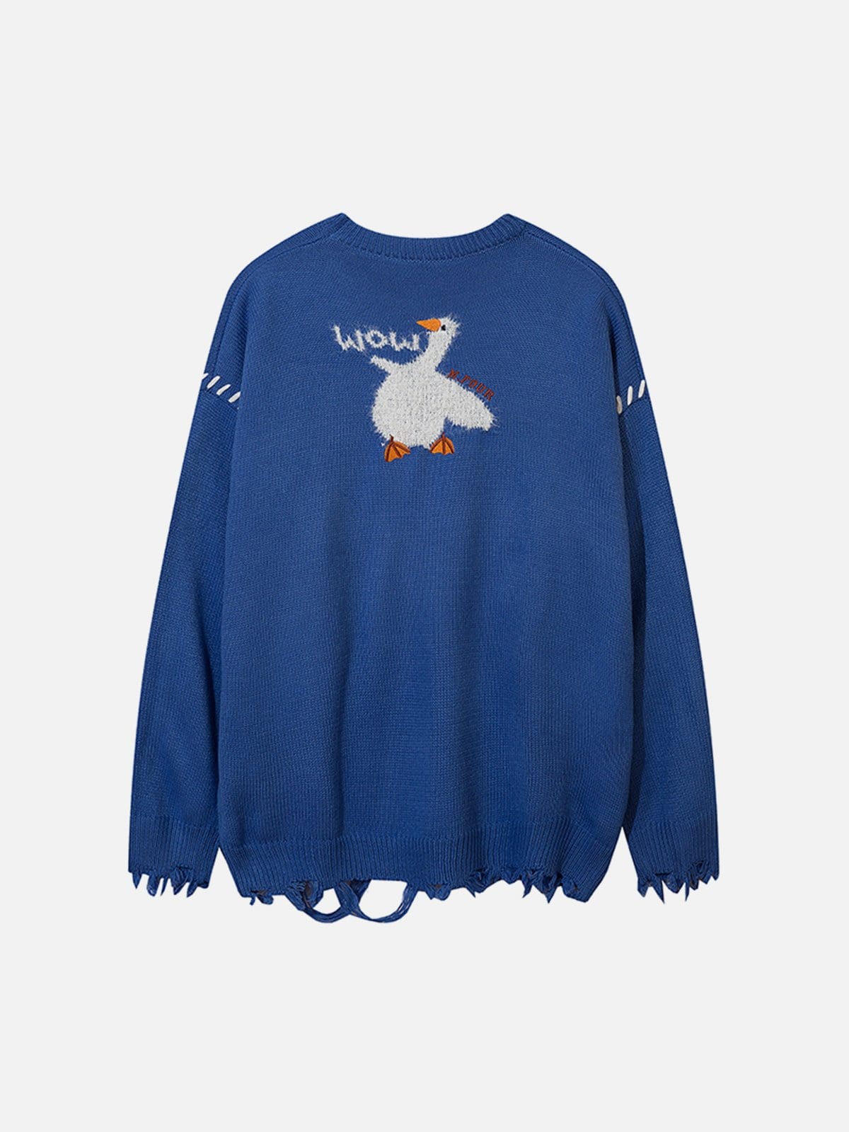 Cute Cartoon Duck Knit Sweater - Kawaii Side