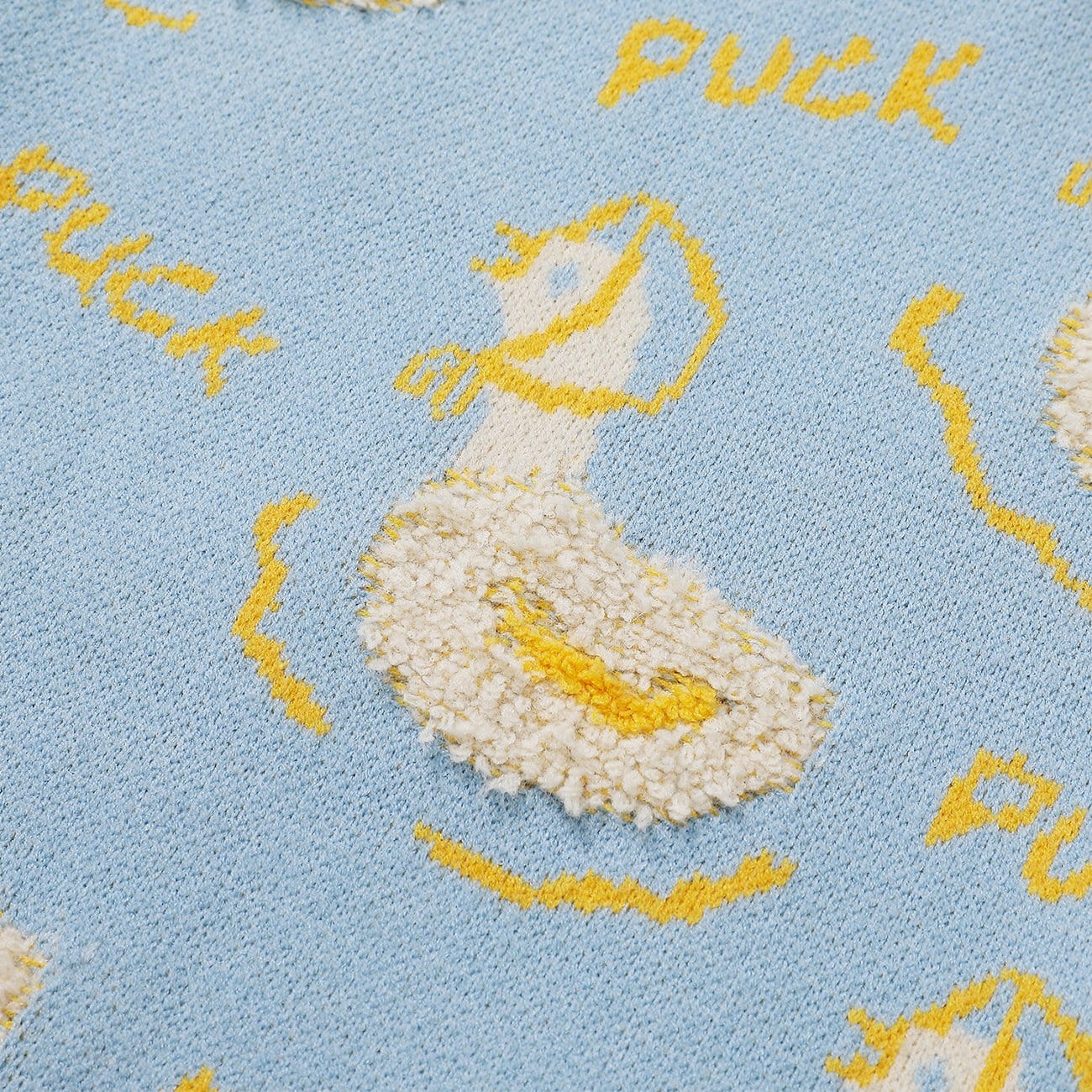 Cute Duck Towel Embroidery Knit Sweater - Kawaii Side