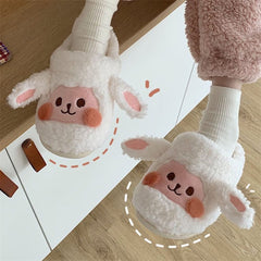 Cute Goat Sheep Fluffy Slipper - Kawaii Side