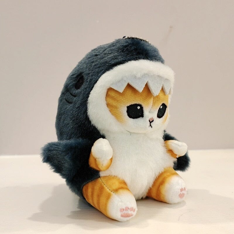 Cute Plush Shark Cat and Breaded Shrimp Cat - Kawaii Side