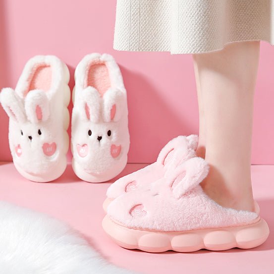 Cute Rabbit Plush Slipper - Kawaii Side