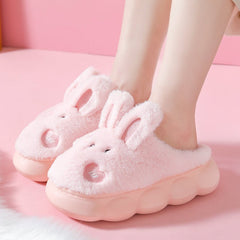 Cute Rabbit Plush Slipper - Kawaii Side