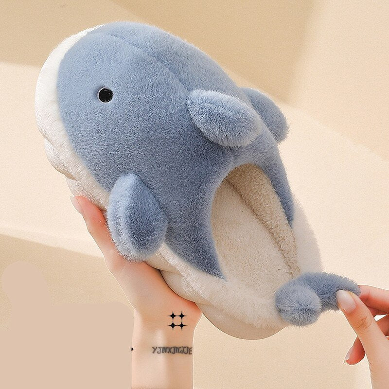 Cute Shark Plush Slipper - Kawaii Side