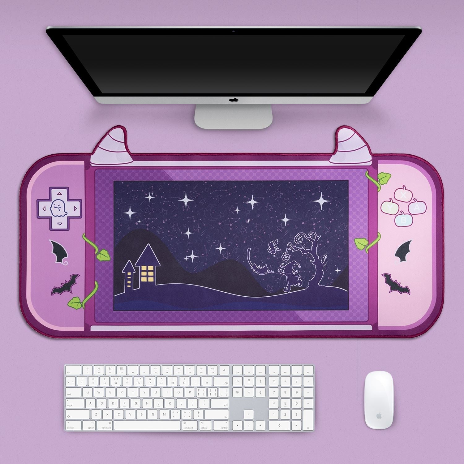 Deskpad Castelo de Halloween Shape Nintendo Switch - Kawaii Side