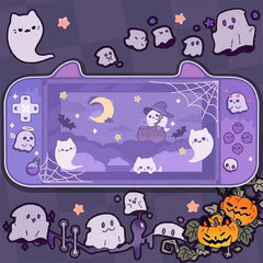 Deskpad de Halloween Gatinhos Fantasmas - Kawaii Side