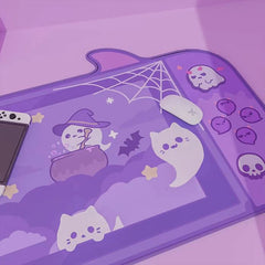 Deskpad de Halloween Gatinhos Fantasmas - Kawaii Side