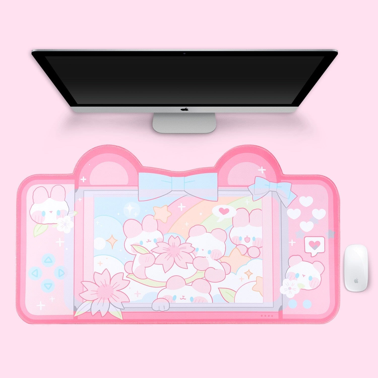 DeskPad Ursinhos Kawaii Shape de Nintendo Switch - Kawaii Side