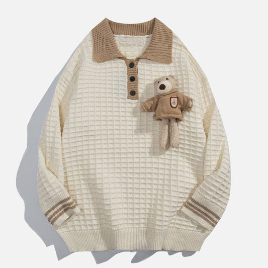 Detachable Cute Bear Sweater - Kawaii Side